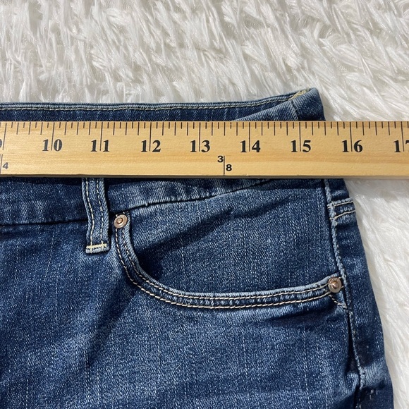 Chico’s Embroidered Jeans Womens 8 Floral Patchwork Ankle Stretch Blue - Picture 7 of 10